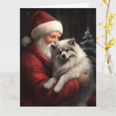 Carte Keeshony Avec Noël Festif Du Père Noël (Fleur jaune)