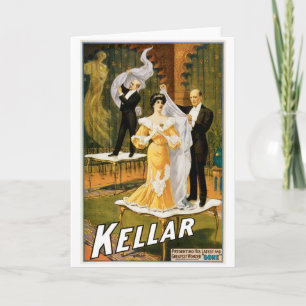 Carte Kellar ~ Gone Magicien Vintage Magicien Acte