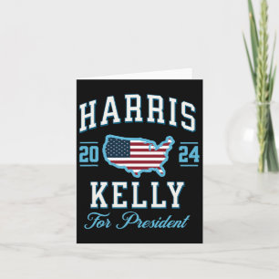 Carte Kelly 2024 Drapeau de l'élection présidentielle Vi