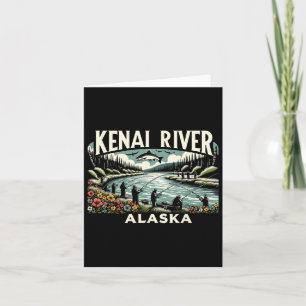 Carte Kenai River Alaska Ak Saumon Pêche Amateurs de nat