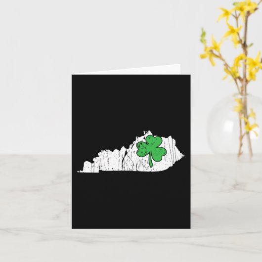 Carte Kentucky State St. Patrick's Day Kentucky Vert (Fleur jaune)