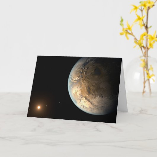 Carte Kepler-186f Orbitant Une Étoile Éloignée. (Fleur jaune)