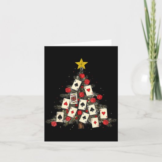 Carte Ker Cards Christmas Tree Gambling Funny Xmas Men (Devant)