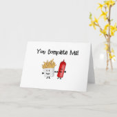 Carte Ketchup et Fries ! (Fleur jaune)