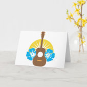 Carte Ketmie d'ukulélé (Fleur jaune)