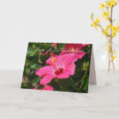 Carte Ketmie rayée de mère de rose heureux hawaïen du (Fleur jaune)