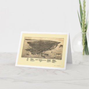 Carte Key West, FL Panoramic Map - 1884