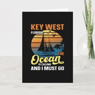 Carte Key West florida l'océan appelle et je dois