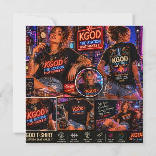 Carte KGOD Radio Late Night  (Devant)