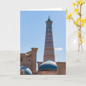 Carte Khiva, Ouzbékistan - Islam Khodja Minaret (Fleur jaune)