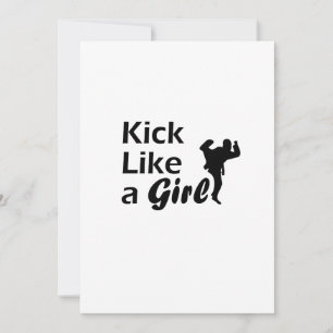 Carte Kick Like A Girl Karate Tae Kwon Do Martial Arts