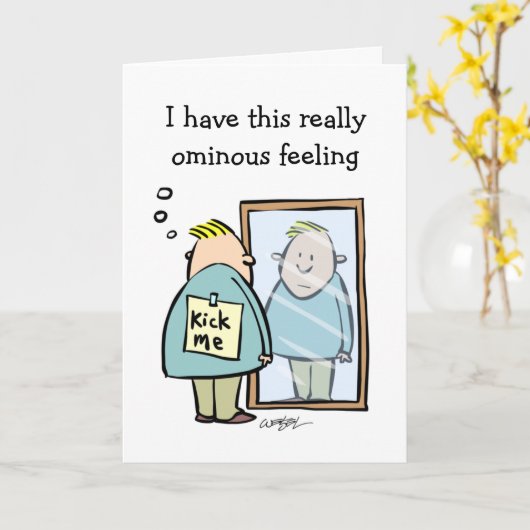 Carte Kick me (Fleur jaune)