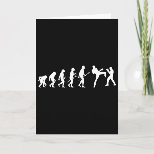 Carte Kick Mma Kickboxing Boxeur Boxe Évolution Humaine (Devant)