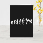 Carte Kick Mma Kickboxing Boxeur Boxe Évolution Humaine (Fleur jaune)