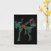 Carte Kickboxer Boxer Boxer Chaussure Kicking Savate Wor (Fleur jaune)