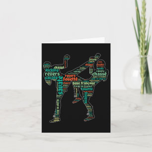 Carte Kickboxer Boxer Boxer Chaussure Kicking Savate Wor
