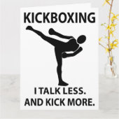 Carte Kickboxing Arts Martiaux Combattant Kickboxing (Fleur jaune)