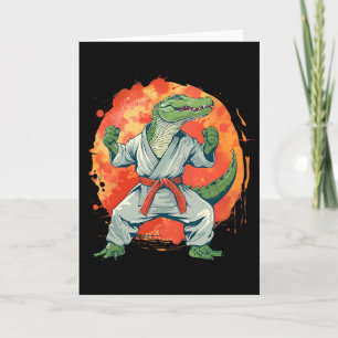 Carte Kickboxing Crocodile Taekwondo Karaté Mma Drôle Ma