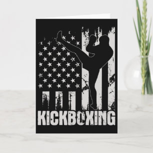 Carte Kickboxing - Drapeau américain Kickboxeur Comt Sel