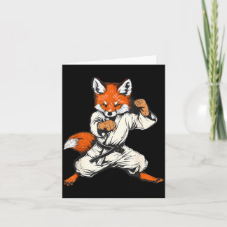 Carte Kickboxing Fox Taekwondo Karaté Mma Drôle d'Art Ma
