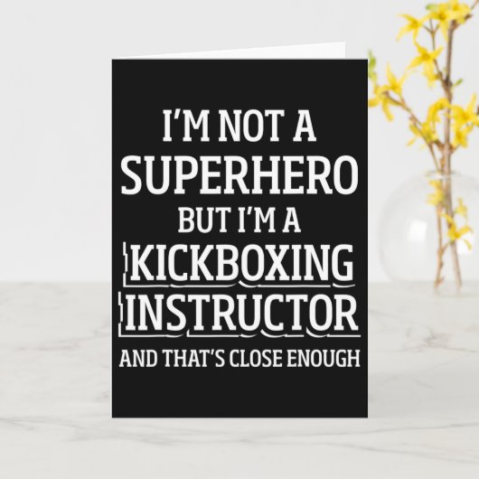 Carte Kickboxing Instructor Kick Boxing Workout _5  (Fleur jaune)