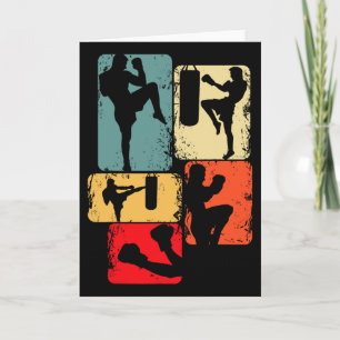 Carte Kickboxing Kickboxer Karaté Taekwondo Garçons Enfa