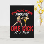 Carte Kickboxing Kickboxer Renverse Les Barrieres Un Cou (Fleur jaune)
