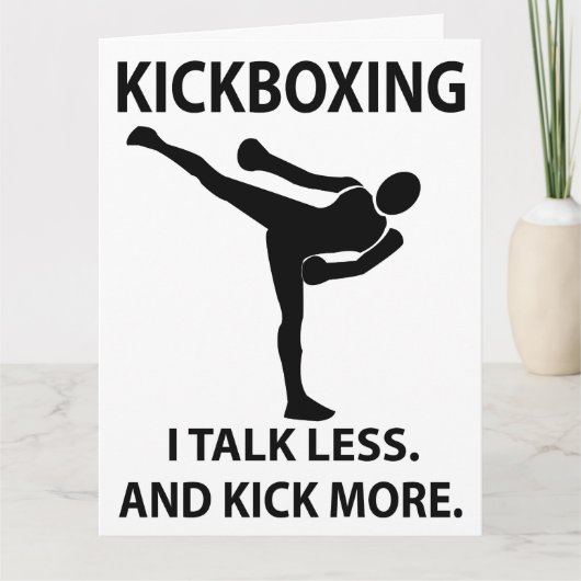 Carte Kickboxing Martial Arts Fighter Kickboxing (Devant)