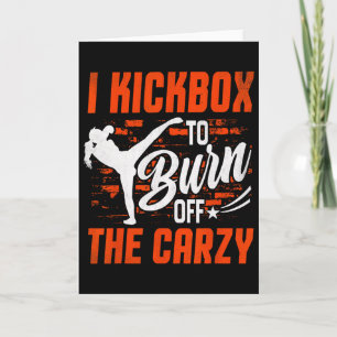 Carte Kickboxing pour hommes femmes kickboxeur travail d