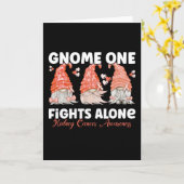 Carte Kidney Cancer Orange Ribbon Gnome (Fleur jaune)