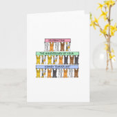 Carte Kidney Transplant Anniversary Cartoon Cats (Fleur jaune)