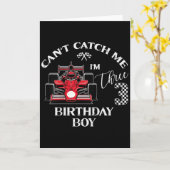 Carte Kids 3rd Birthday Race Car Bday Boy Cant Catch Me (Fleur jaune)