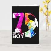 Carte Kids 7 Birthday Boy Soccer 7th Birthday  (Fleur jaune)