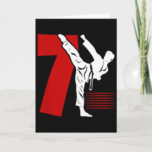 Carte Kids 7th Birthday Karate 7 Year Old Karate Birthda (Devant)