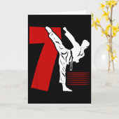 Carte Kids 7th Birthday Karate 7 Year Old Karate Birthda (Fleur jaune)