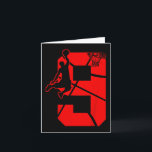 Carte Kids 9 Year Old 9th Basketball Birthday PartyTheme<br><div class="desc">Enfants 9 ans 9e Basketball Anniversaire FêteThème Pour Garçons Filles</div>