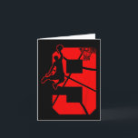 Carte Kids 9 Year Old 9th Basketball Birthday PartyTheme<br><div class="desc">Enfants 9 ans 9e Basketball Anniversaire FêteThème Pour Garçons Filles</div>