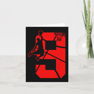 Carte Kids 9 Year Old 9th Basketball Birthday PartyTheme