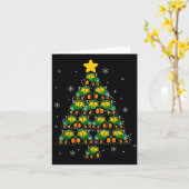 Carte Kids Men Women Tractor Christmas Tree Farmer Xmas  (Fleur jaune)