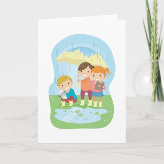 Carte Kids Science Nature Study in Rain (Devant)