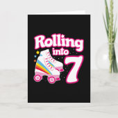 Carte Kids Skate Party - 7e anniversaire - Roller Skate (Devant)