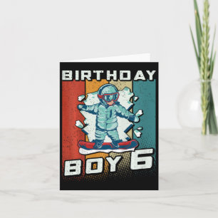 Carte Kids Snowboard 6e anniversaire Boy 6 Snowboard 6e