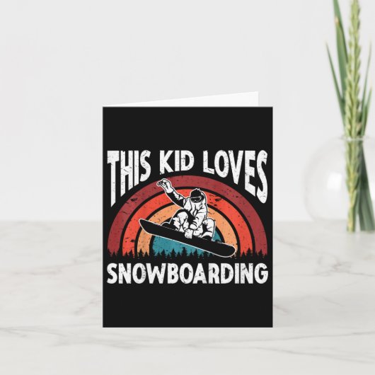 Carte Kids Snowboard Art Snowboard Winter Cool Snowbo (Devant)