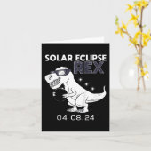 Carte Kids Solar Eclipse T Rex 04.08.2024 Dino Fun Toddl (Fleur jaune)