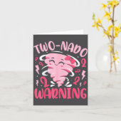 Carte Kids Two-nado Warning 2nd Birthday Nk Tornado Birt (Fleur jaune)