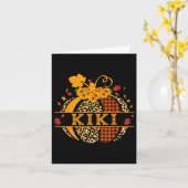 Carte Kiki Léopard Floral Citrouille Automne Action de g (Fleur jaune)