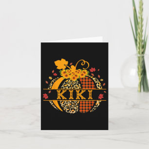 Carte Kiki Léopard Floral Citrouille Automne Action de g
