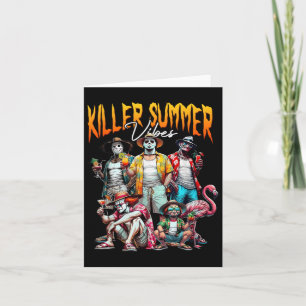 Carte Killer Summer Vibes Plage Vacances Funny Horreur S