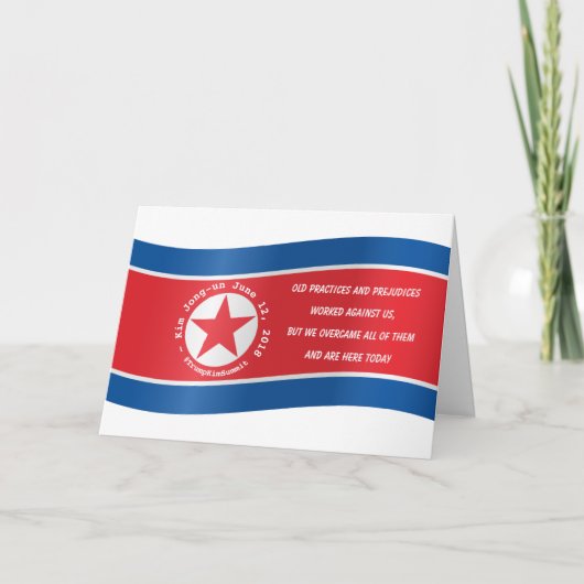 Carte Kim Jong l'ONU citation sommet les Etats-Unis la (Devant)