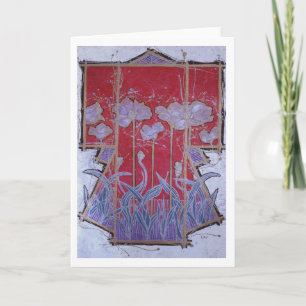 Carte Kimono rouge avec des pavois
